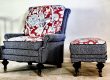 Chair and Ottoman Reupholstery