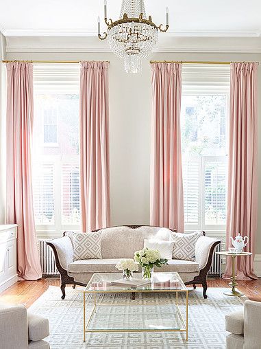 pink window treatment