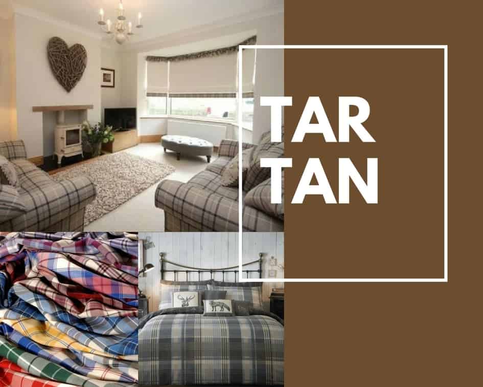 tartan fabric and interior design