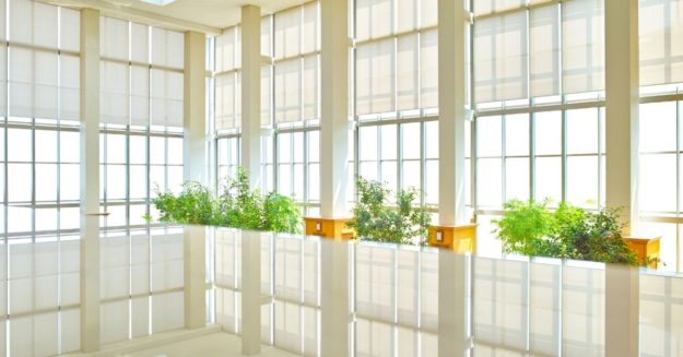 atrium windows treatment