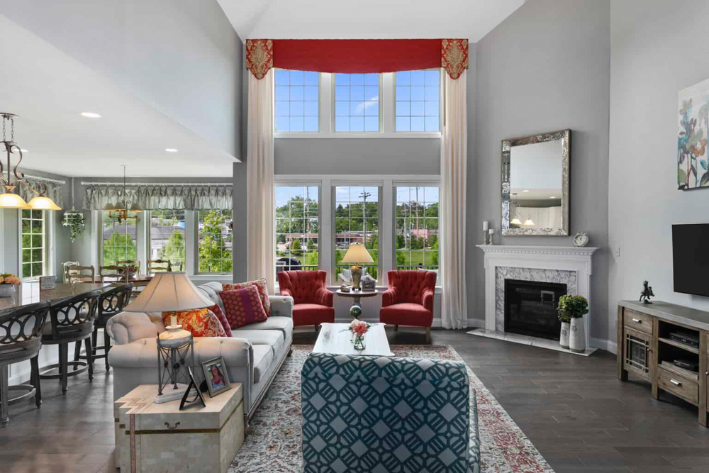 Atrium window in living room